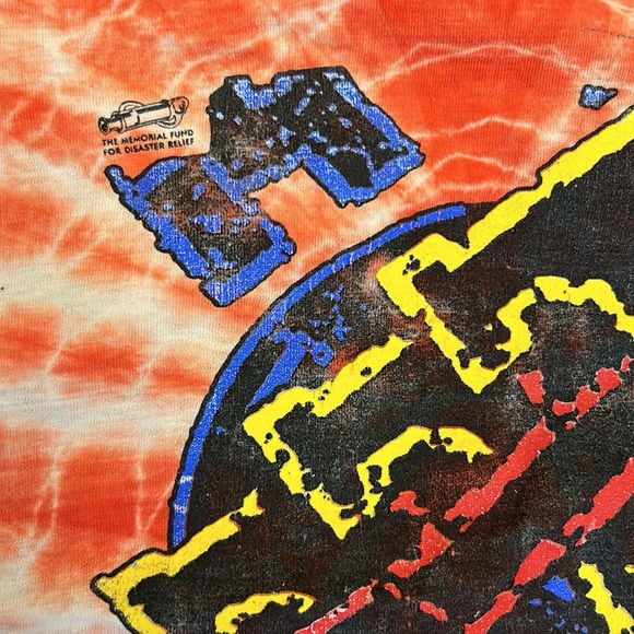 Pink Floyd Vintage The Wall Red/Orange Tie Dye Size XL - Picture 3 of 6